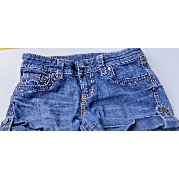 Most Wanted See Through Soul Girls Shorts Size 27 Blue Denim 99% Cotton. - Picture 1 of 7